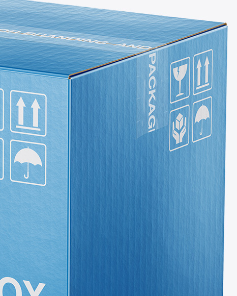 Cardboard Box Mockup   Half Side View (High Angle Shot) PSD #4