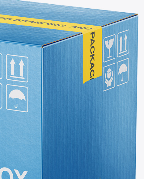 Download Cardboard Box Mockup Half Side View High Angle Shot In Box Mockups On Yellow Images Object Mockups Yellowimages Mockups