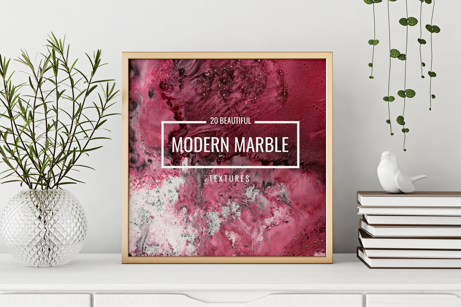 Modern marble digital paper textures