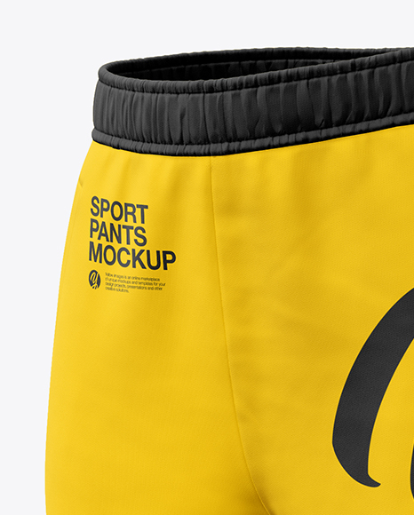 Men S Sport Pants Mockup In Apparel Mockups On Yellow Images Object Mockups