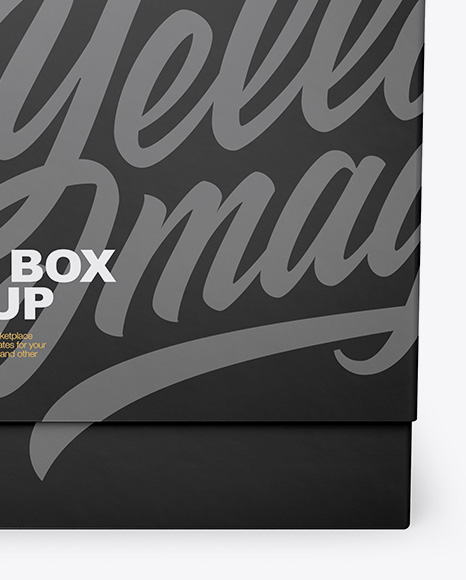 Download Square Textured Box Mockup Front View In Box Mockups On Yellow Images Object Mockups