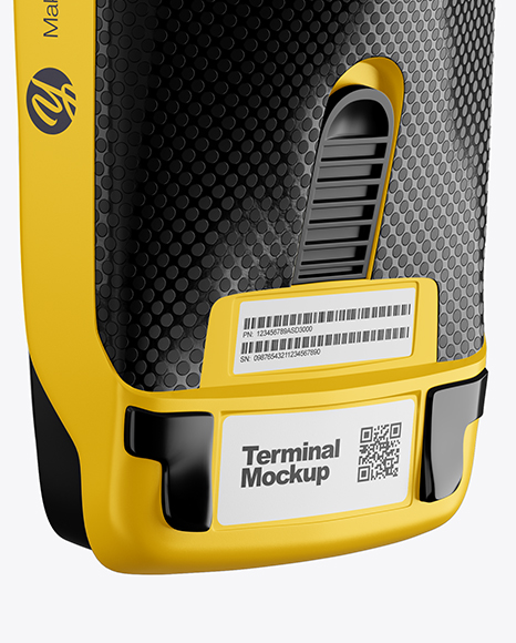 Payments Terminal Mockup In Device Mockups On Yellow Images Object Mockups