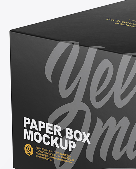 Download Square Textured Box Psd Mockup Half Side View Yellowimages