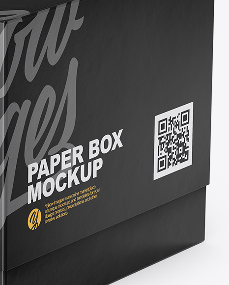 Square Textured Box Mockup   Half Side View PSD #4