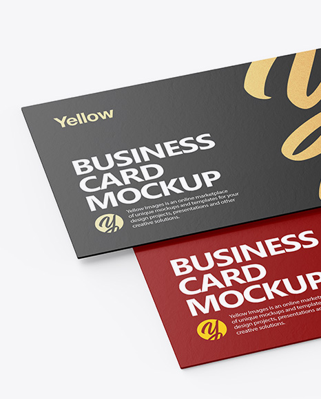 Paper Business Cards Mockup PSD #3