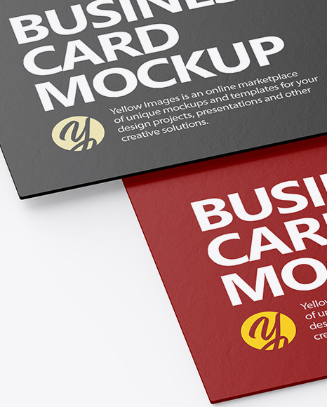 Paper Business Cards Mockup PSD #5