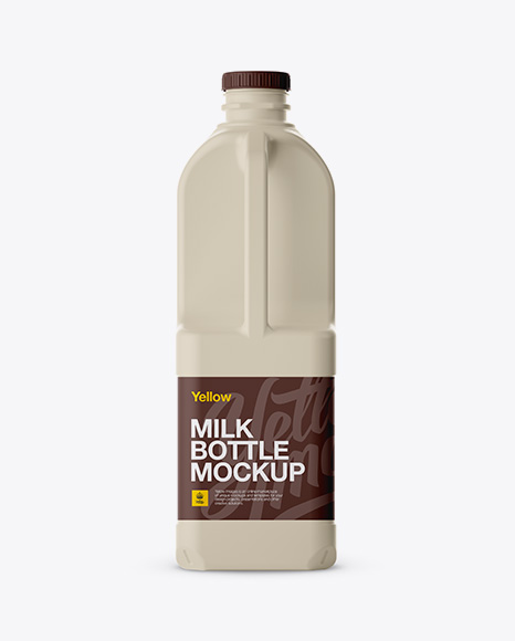 2L Matt Plastic Milk Jug Mockup   Front and Back Views PSD #1