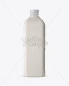 2L Frosted Plastic Milk Jug Mockup - Side View - Free Download