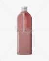 2L Plastic Red Juice Jug Mockup - Front and Back Views on Yellow Images