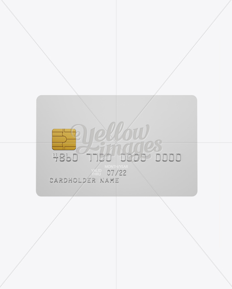 Download Credit Card Mockup Front View In Object Mockups On Yellow Images Object Mockups PSD Mockup Templates