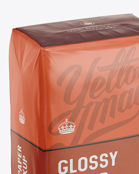 Glossy Paper Bag Mockup   Halfside View (High Angle Shot) PSD #3