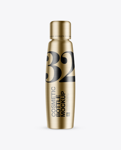 Metallic Cosmetic Bottle Mockup