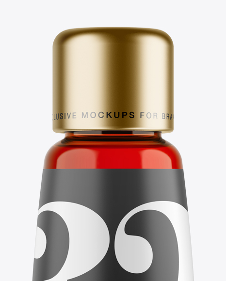 Red Glass Cosmetic Bottle Mockup Red Glass Cosmetic Bottle Mockup