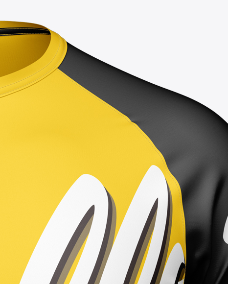 Men S Baseball T Shirt 3 4 Sleeve Mockup In Apparel Mockups On Yellow Images Object Mockups