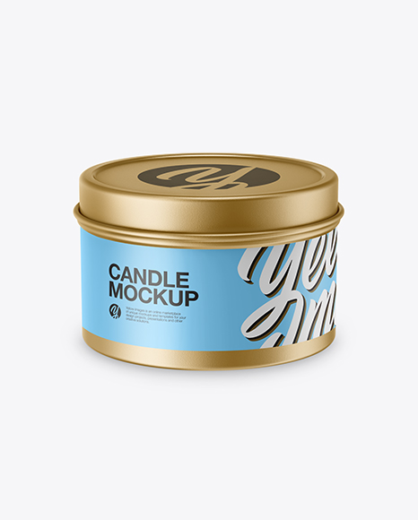 Download Woodwick Tin Candle Mockup in Packaging Mockups on Yellow ...