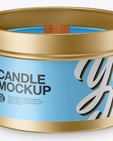 Download Woodwick Tin Candle Mockup In Packaging Mockups On Yellow Images Object Mockups