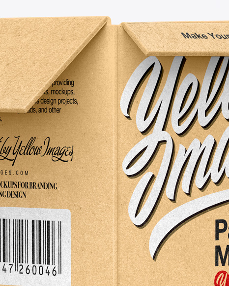 Opened Kraft Box Mockup PSD #3