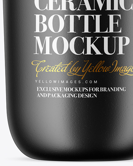 Ceramic Bottle Mockup PSD #6