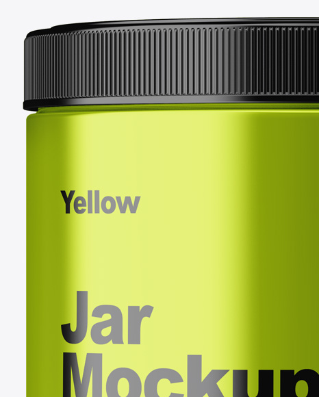 Metallic Jar Mockup PSD #2
