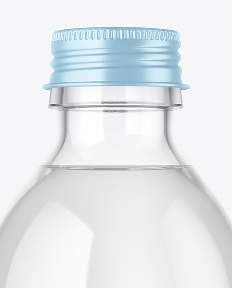 Clear Glass Water Bottle Mockup PSD #2