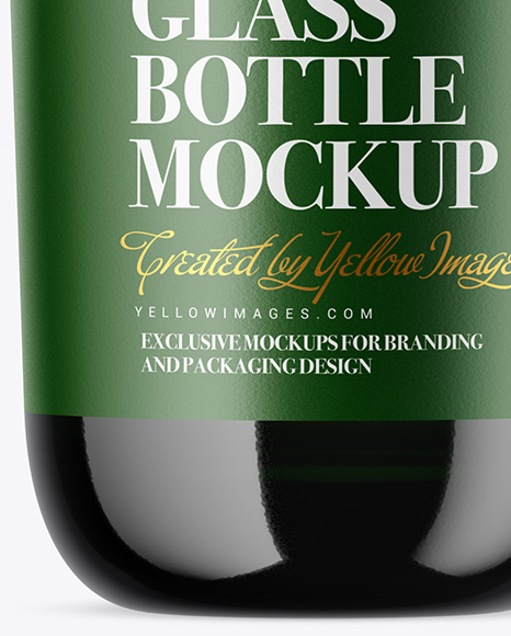 Download Green Glass Bottle Mockup In Bottle Mockups On Yellow Images Object Mockups Yellowimages Mockups