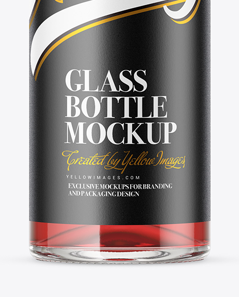 Clear Glass Bottle Mockup PSD #4