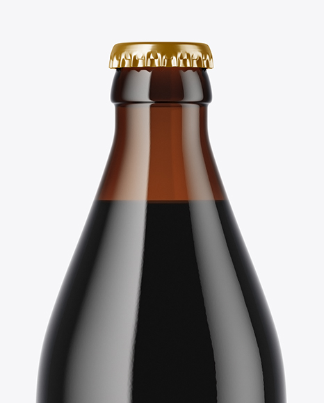 Dark Amber Glass Bottle Mockup - Free Download Images High Quality PNG, JPG