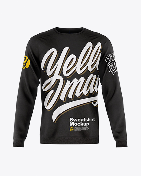 Download Men S Long Sleeve Sweatshirt Mockup In Apparel Mockups On Yellow Images Object Mockups