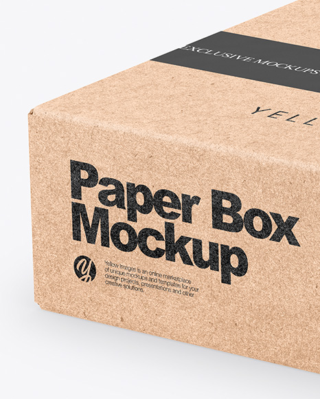 Kraft Box Mockup PSD #1