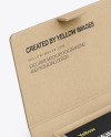 Kraft Paper Box w/ Business Cards Mockup