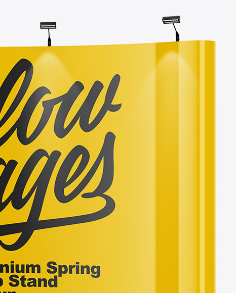 Glossy Spring Pop Up Stand Mockup PSD #1