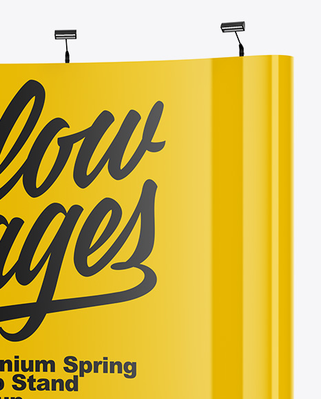 Glossy Spring Pop Up Stand Mockup PSD #6