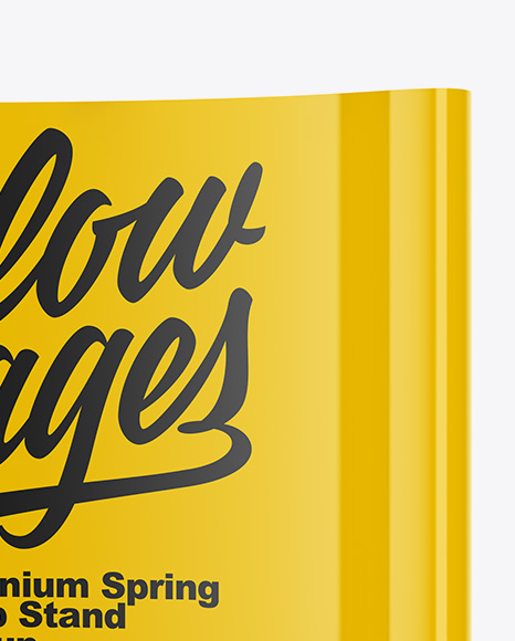 Glossy Spring Pop Up Stand Mockup PSD #7