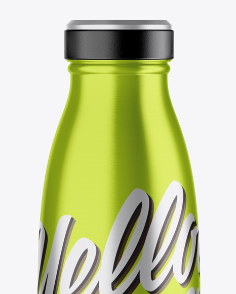 Metallic Bottle Mockup PSD #2