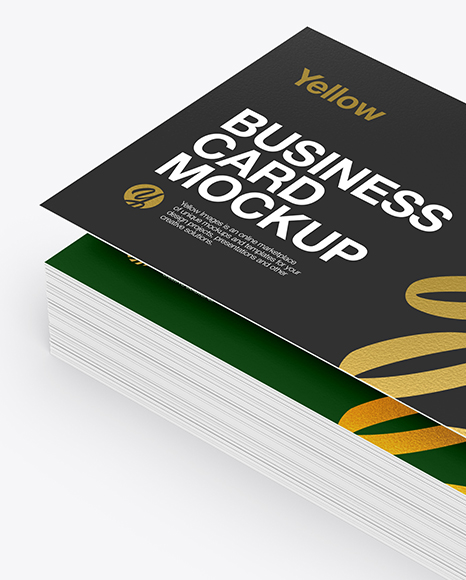 Stack of Business Cards Mockup PSD #2