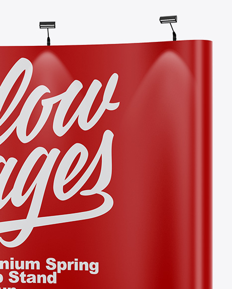 Matte Spring Pop Up Stand Mockup PSD #1