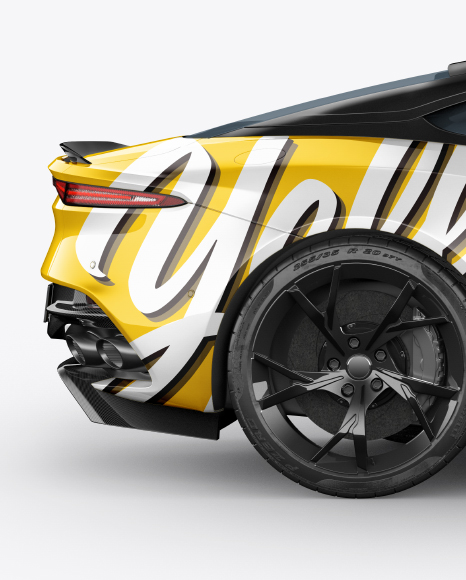 Download Sport Car Mockup - Side View in Vehicle Mockups on Yellow ...