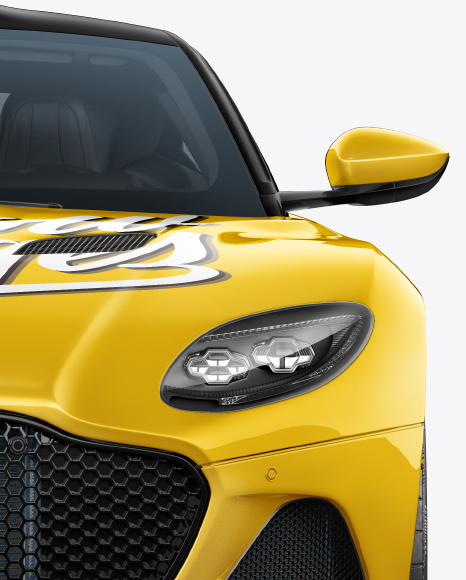 Sport Car Mockup   Front View PSD #1