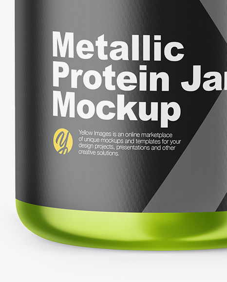 Metallic Protein Jar Mockup PSD #1