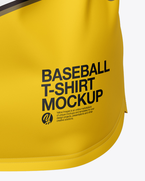 Download Men S Baseball T Shirt 3 4 Sleeve Mockup In Apparel Mockups On Yellow Images Object Mockups