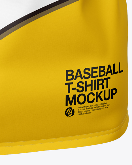 Download Men S Baseball T Shirt 3 4 Sleeve Mockup In Apparel Mockups On Yellow Images Object Mockups