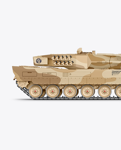 Download Tank Mockup Side View In Vehicle Mockups On Yellow Images Object Mockups PSD Mockup Templates