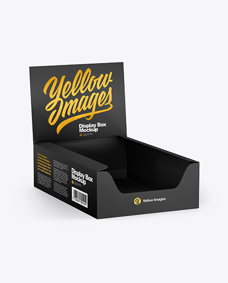 Matte Display Box Mockup In Box Mockups On Yellow Images Object Mockups