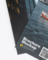 Three Textured Brochures Mockup