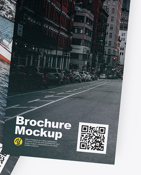 Three Textured Brochures Mockup