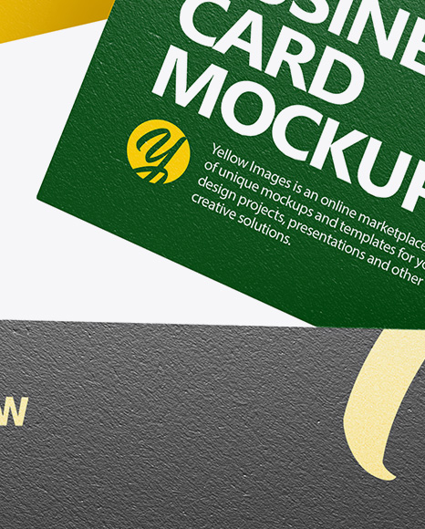 Download Textured Business Cards Mockup In Stationery Mockups On Yellow Images Object Mockups PSD Mockup Templates