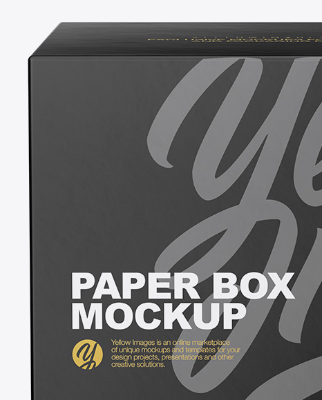 Square Textured Box Mockup   Front View PSD #3