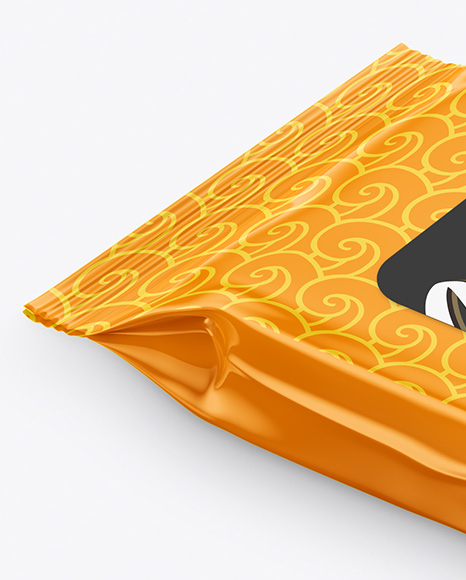 Wet Wipes Pack Mockup In Flow Pack Mockups On Yellow Images Object Mockups