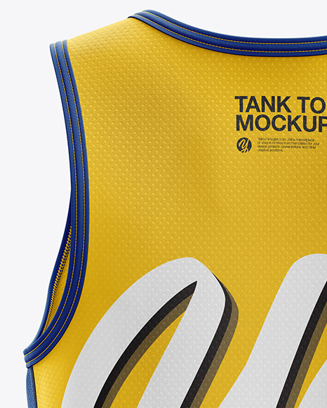 Download Men S Running Singlet Mockup Back View In Apparel Mockups On Yellow Images Object Mockups