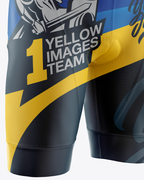 Download Men's Cycling Bib Shorts Mockup in Apparel Mockups on Yellow Images Object Mockups